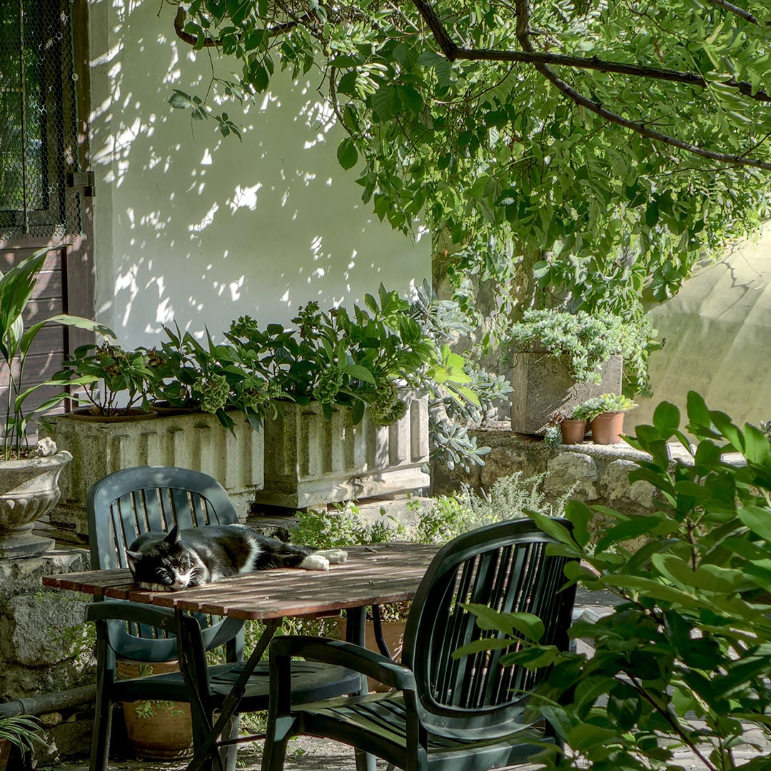 outdoor seating area